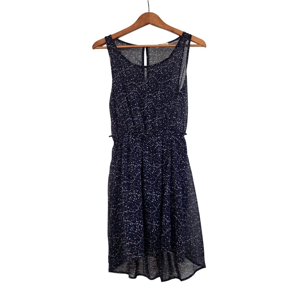 Whimisical Chic Constellation Indie Sleaze Celestial Navy Blue Print Keyhole S